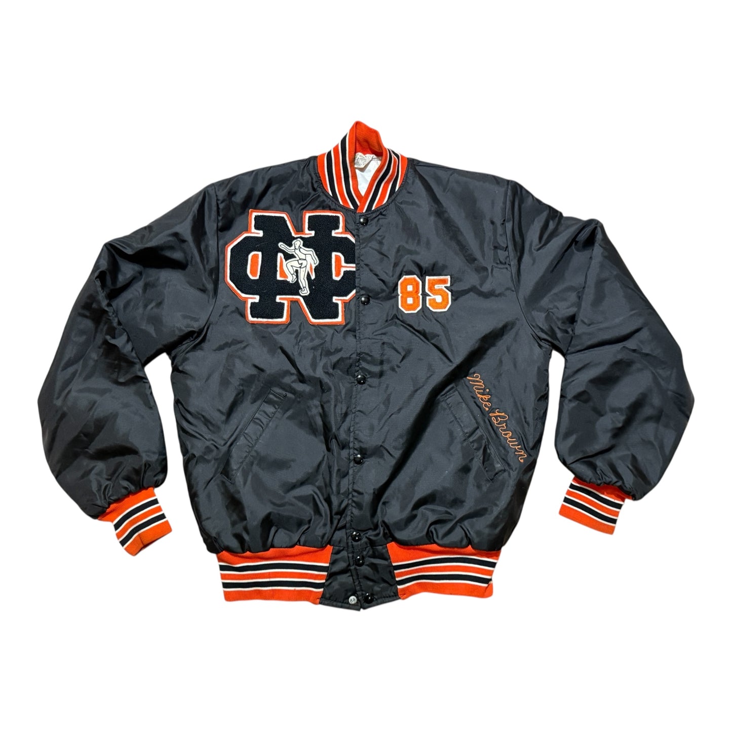 Vintage Letterman Jacket — Cross Country Hoover High — Quilted Warmth, Varsity