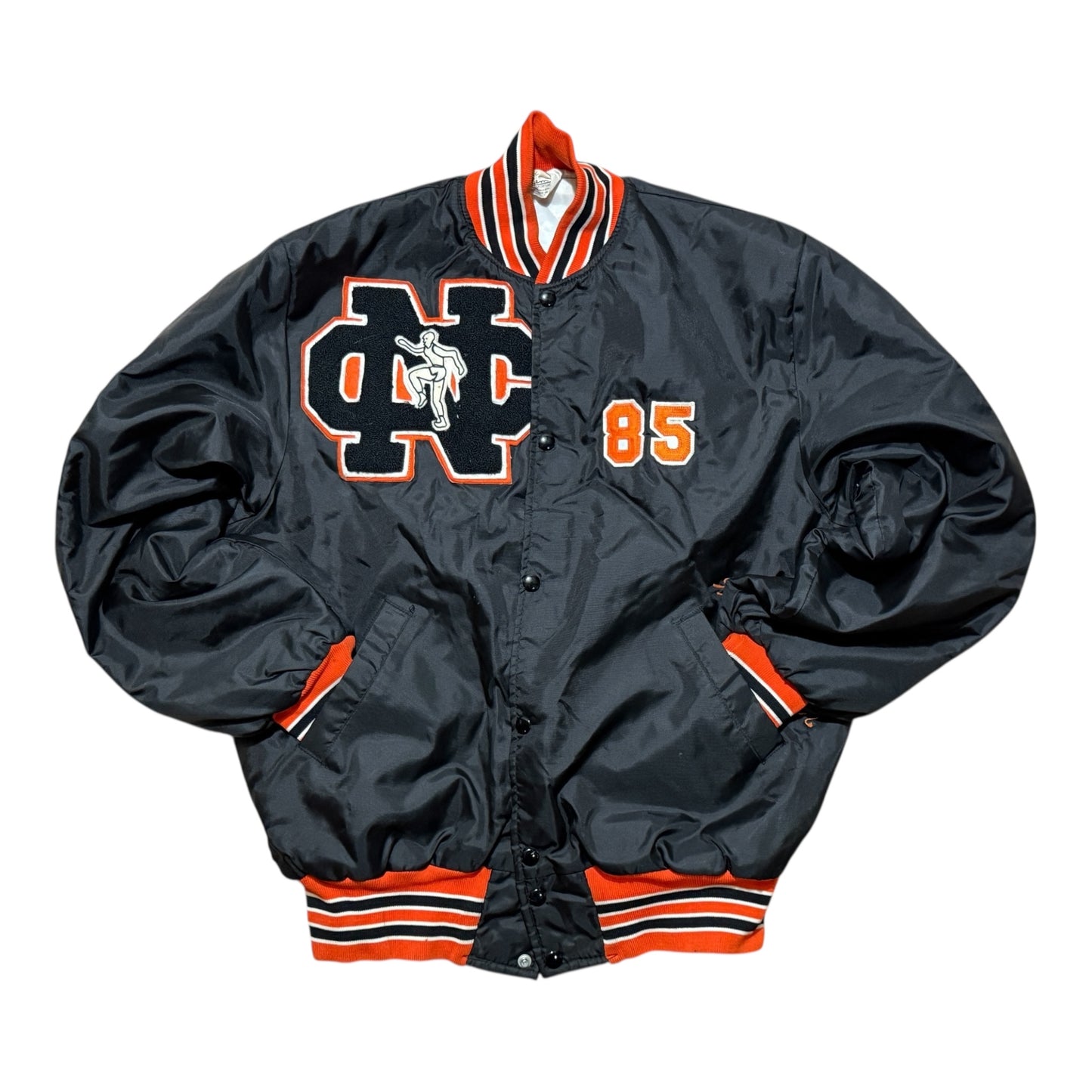 Vintage Letterman Jacket — Cross Country Hoover High — Quilted Warmth, Varsity
