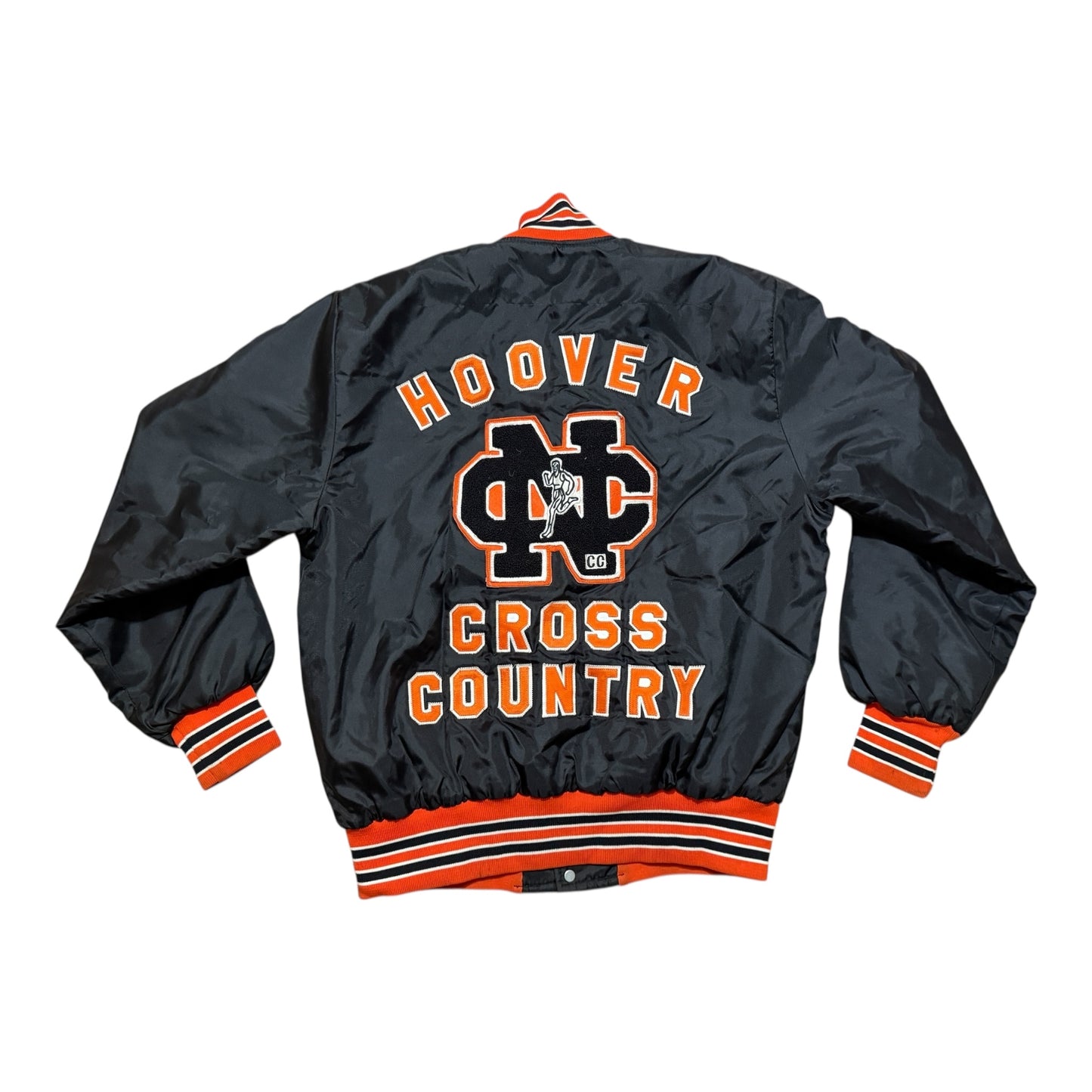 Vintage Letterman Jacket — Cross Country Hoover High — Quilted Warmth, Varsity