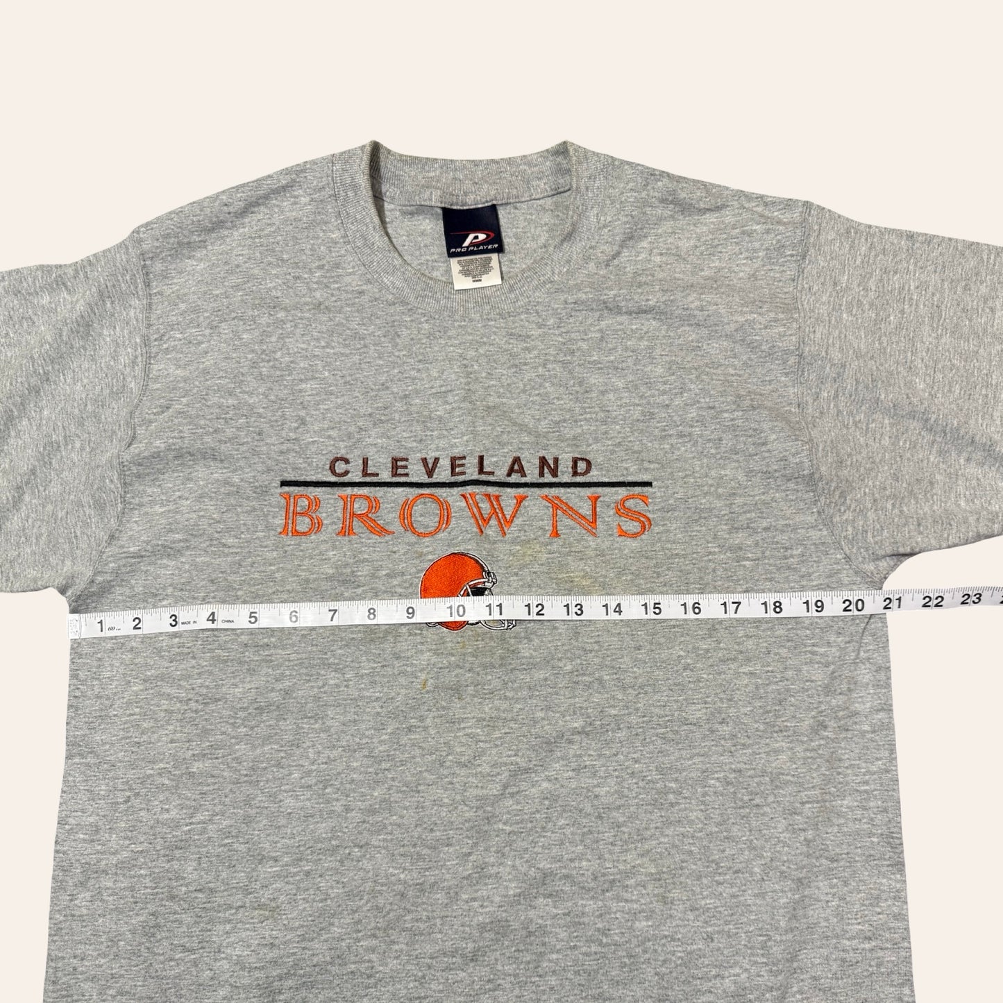 Vintage Cleveland Browns Pro Player Tee — Embroidered Logo, Easy Layer