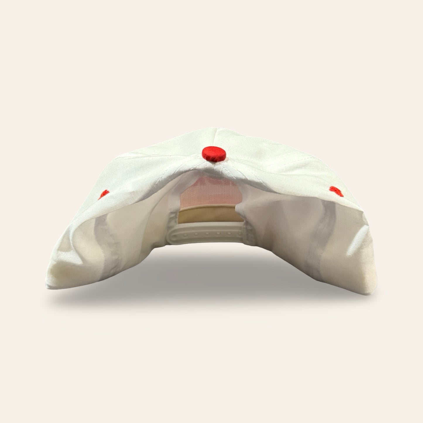 Vintage Rope Snapback Hat — Bold "Overdrive" Graphic, Red & White Trucker Style