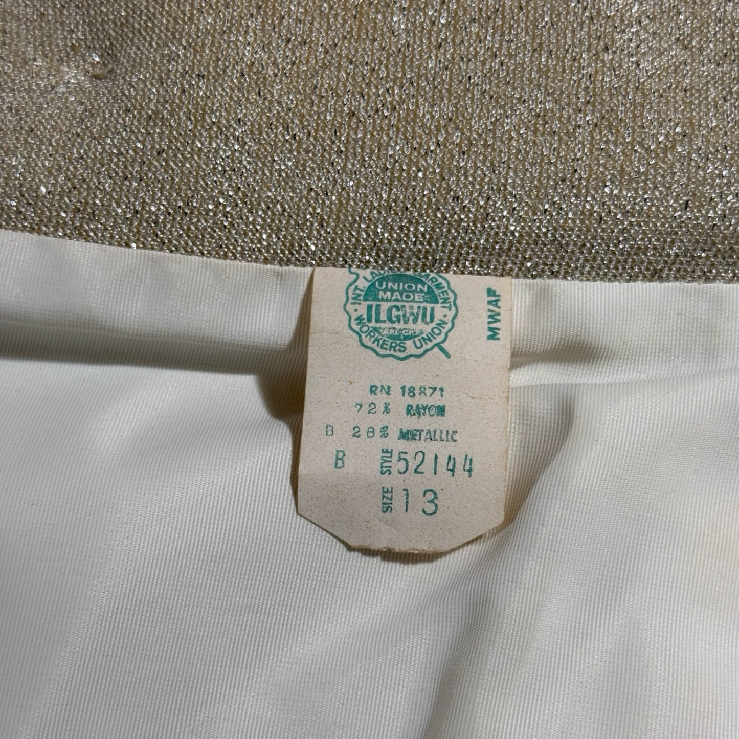 Vintage 60s Junior House 3-Piece Skirt Suit — Metallic Champagne Knit, Mod Glam