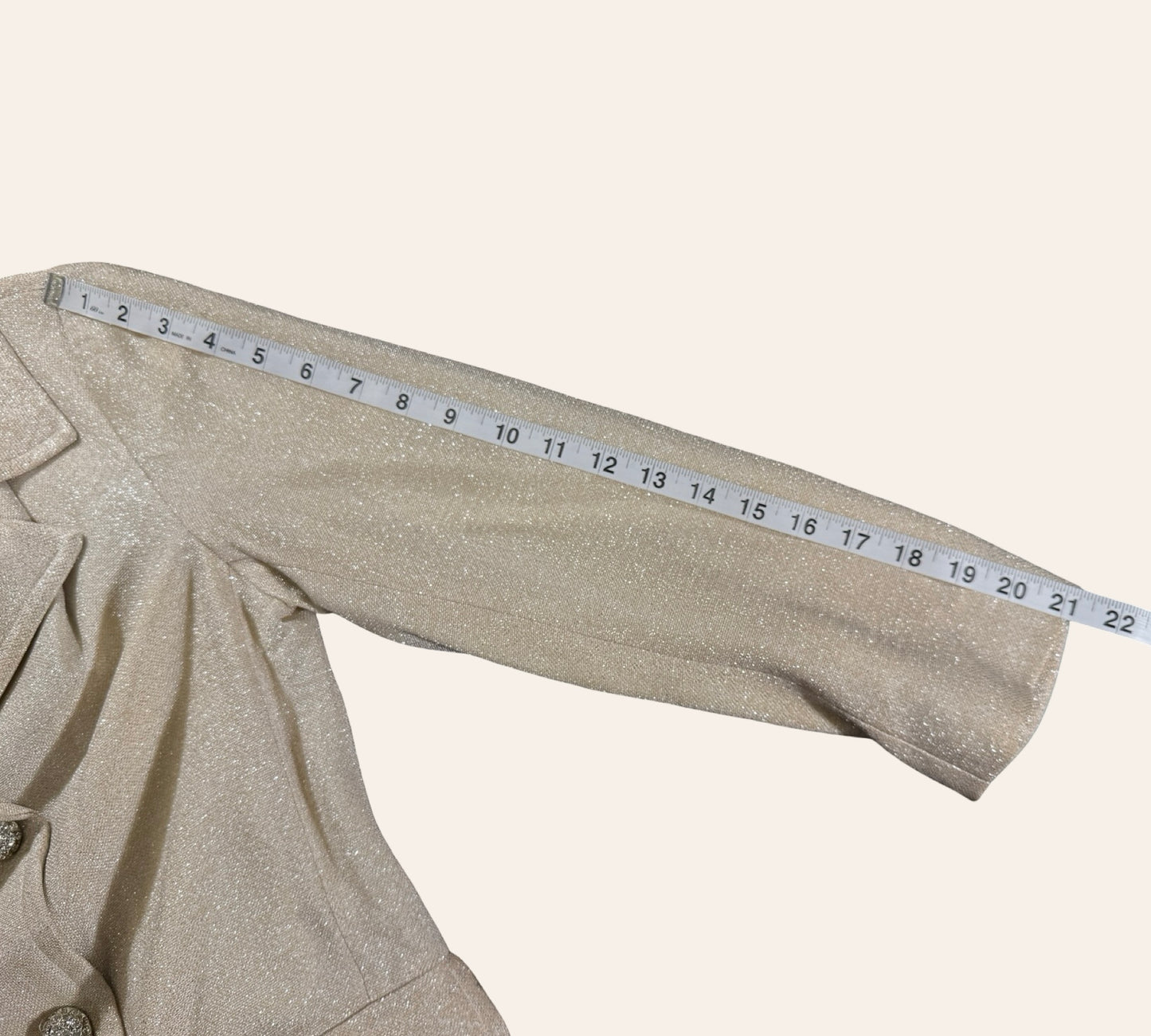 Vintage 60s Junior House 3-Piece Skirt Suit — Metallic Champagne Knit, Mod Glam