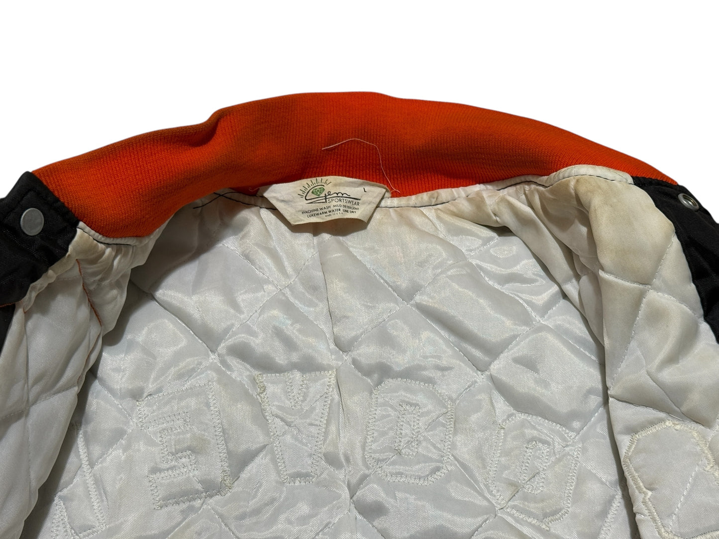 Vintage Letterman Jacket — Cross Country Hoover High — Quilted Warmth, Varsity