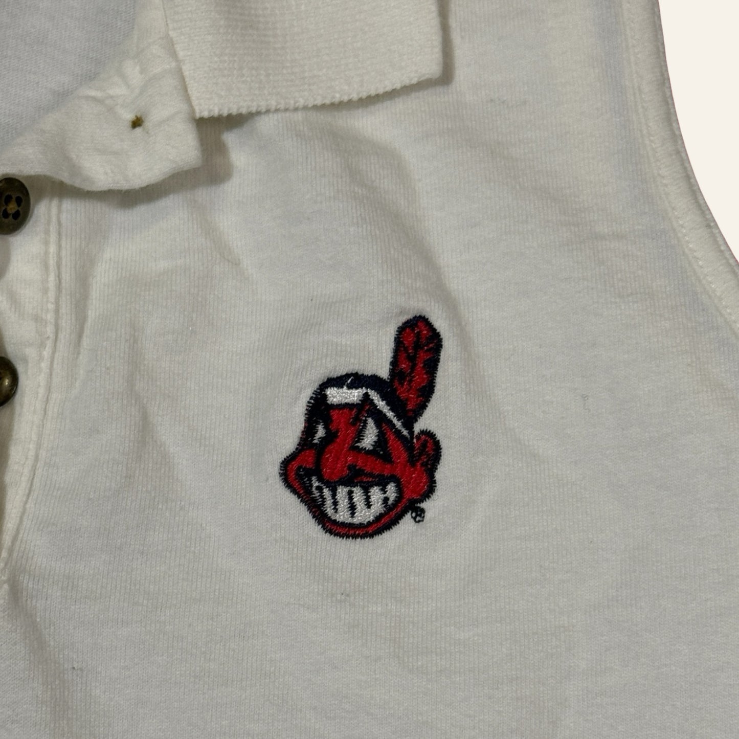 Vintage Antigua Polo — Retired Chief Wahoo Logo, Sleeveless Golf Cotton