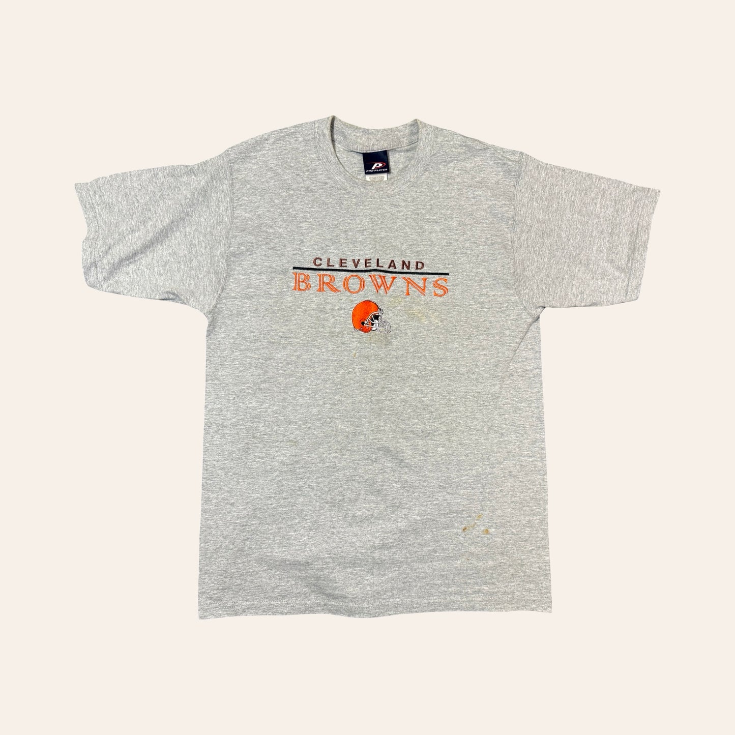 Vintage Cleveland Browns Pro Player Tee — Embroidered Logo, Easy Layer