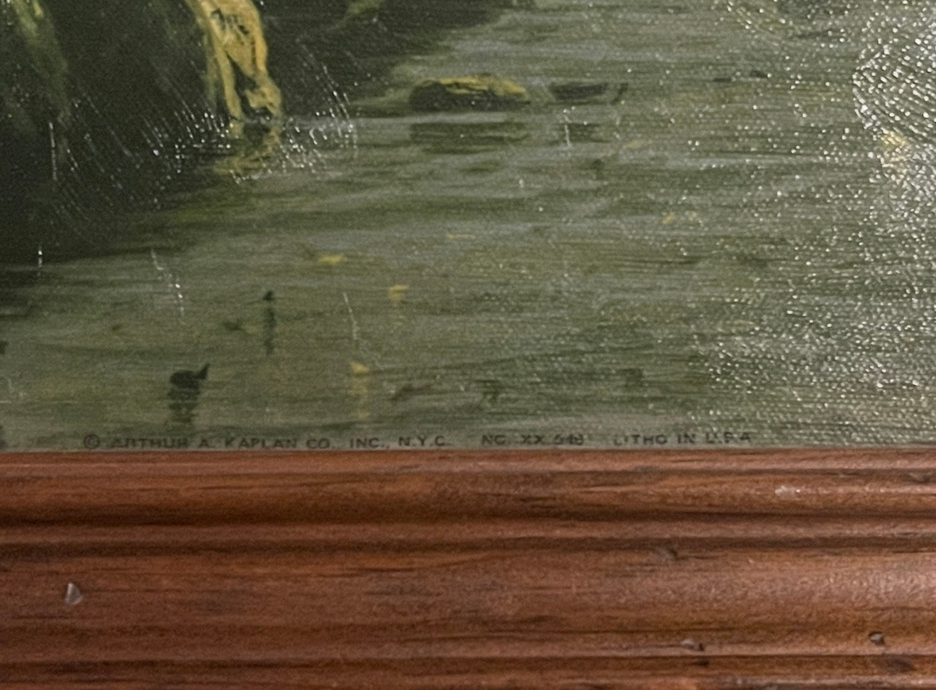 Vintage Sunset Splendor Coastal Seascape Print by Fetherolf in Wood Frame