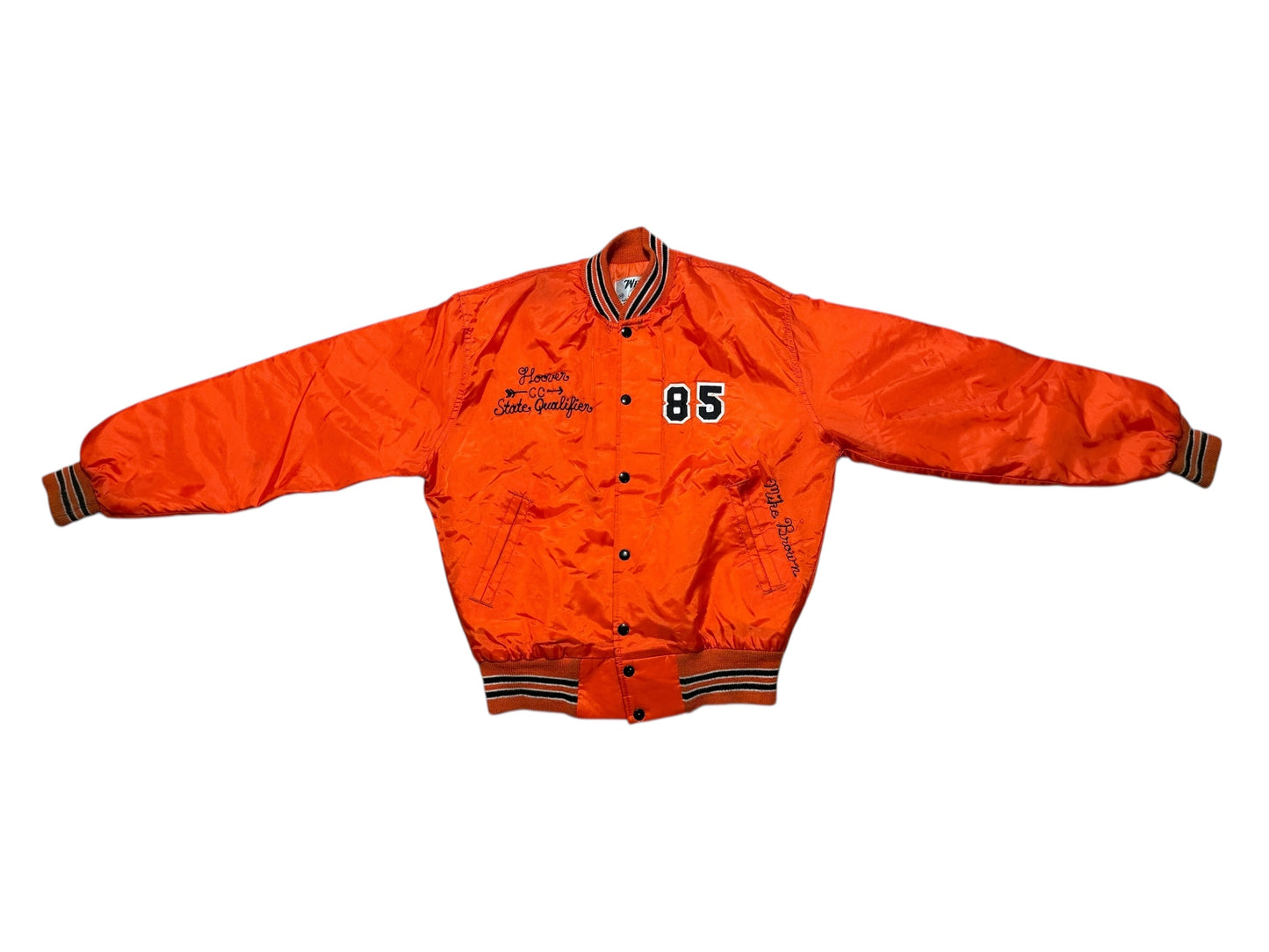 Vintage West Wind Satin Bomber Jacket — Quilted Warmth, Varsity Statement — 1970’s