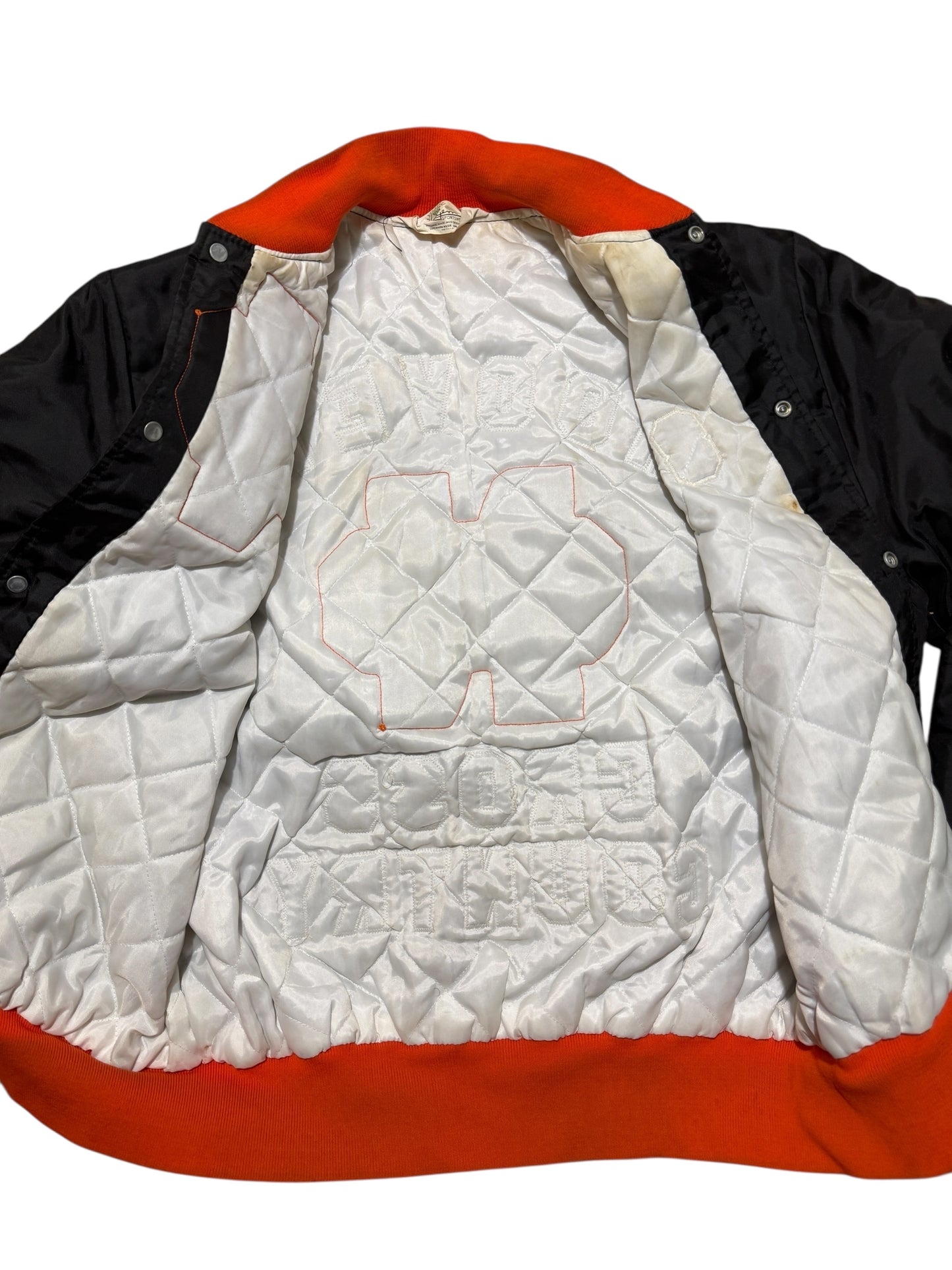 Vintage Letterman Jacket — Cross Country Hoover High — Quilted Warmth, Varsity