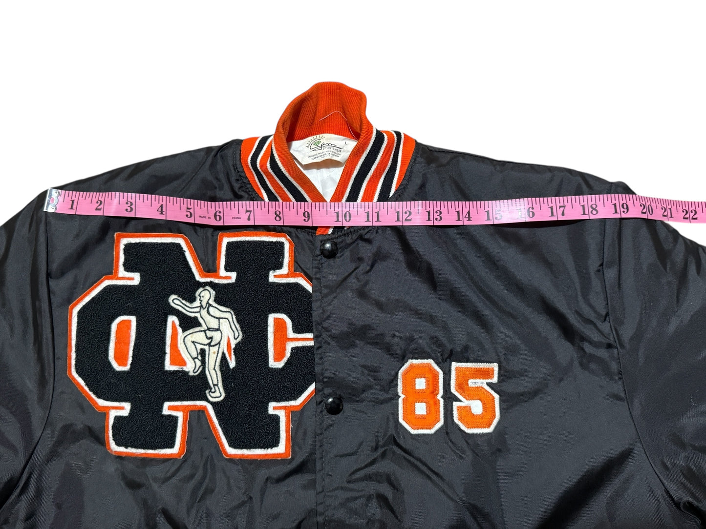 Vintage Letterman Jacket — Cross Country Hoover High — Quilted Warmth, Varsity