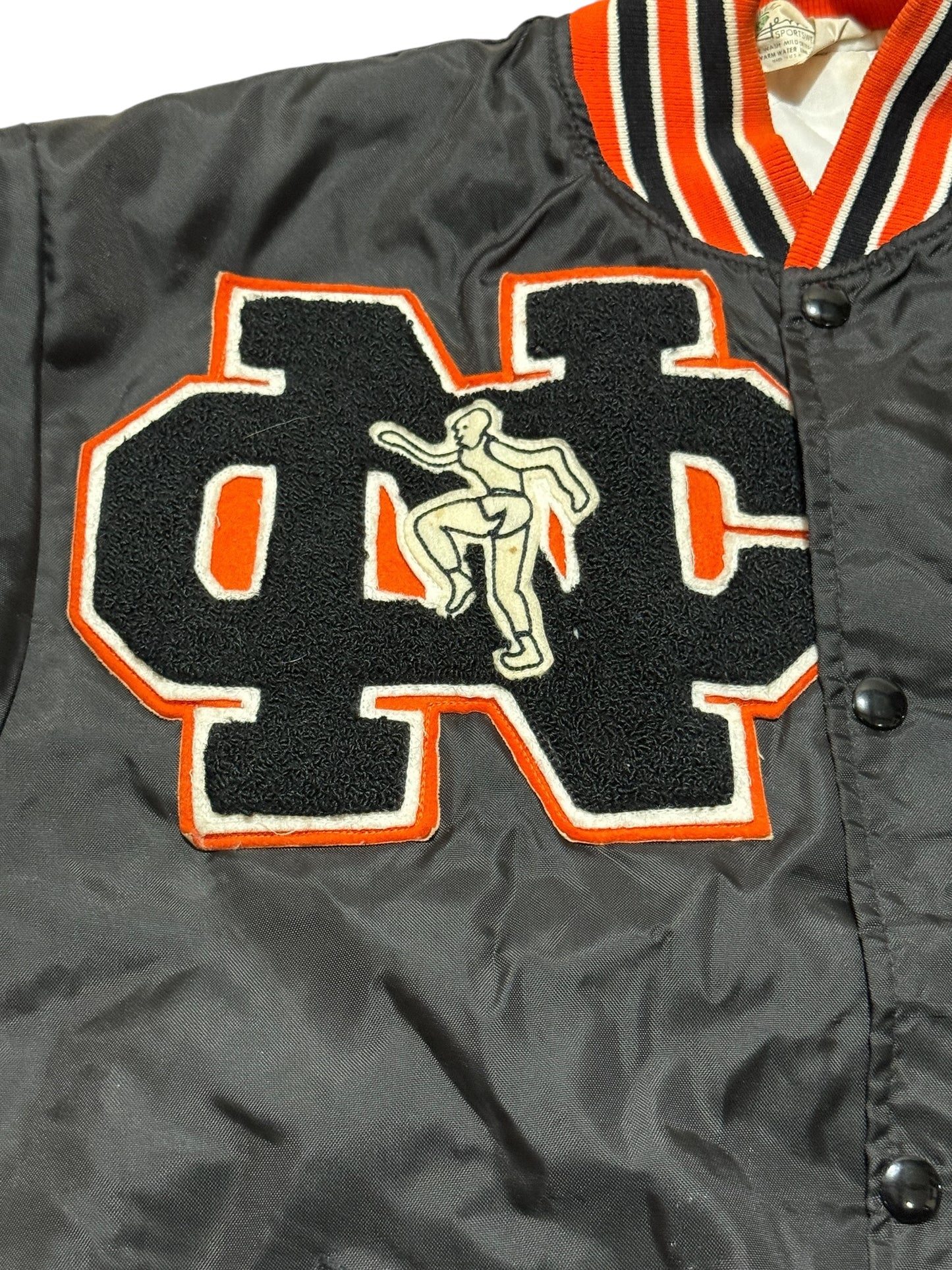 Vintage Letterman Jacket — Cross Country Hoover High — Quilted Warmth, Varsity